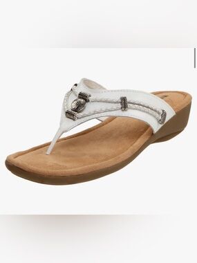 Minnetonka Leather Silverthorne Thong Sandals Size 10